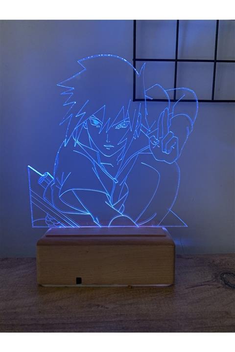 Modiwa Design Sasuke Uchiha Naruto 16 Renk Anime Gece Lambası
