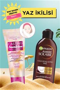 Garnier Ambre Solaire Yoğun Bronzlaştırıcı Yağ Gkf2 200ml & Casting Sunkiss Renk Açıcı Jel