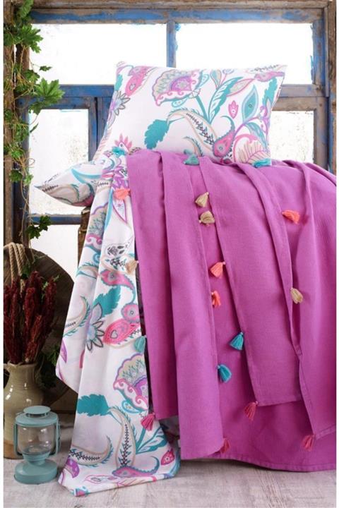 Hanzade Ponponlu Çift Kişilik Pike Takımı