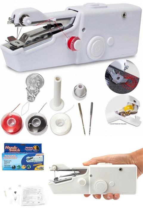 Amasra Handy Stitch Mini Dikiş Makinası Pratik Pilli El Makinesi