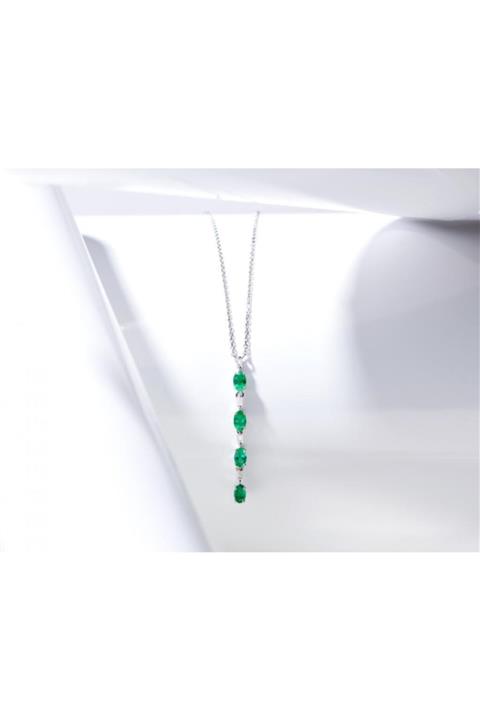 Koçak 0.90 Karat Zümrüt Pırlanta Kolye