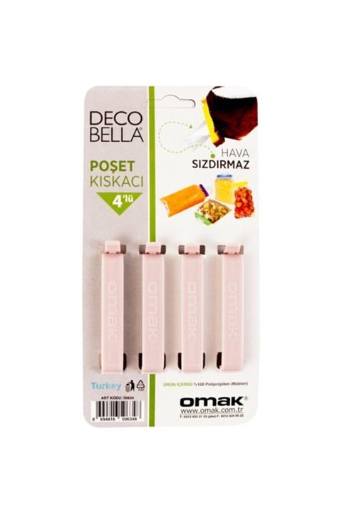 Decobella ® 4 'lü Poşet Kıskacı