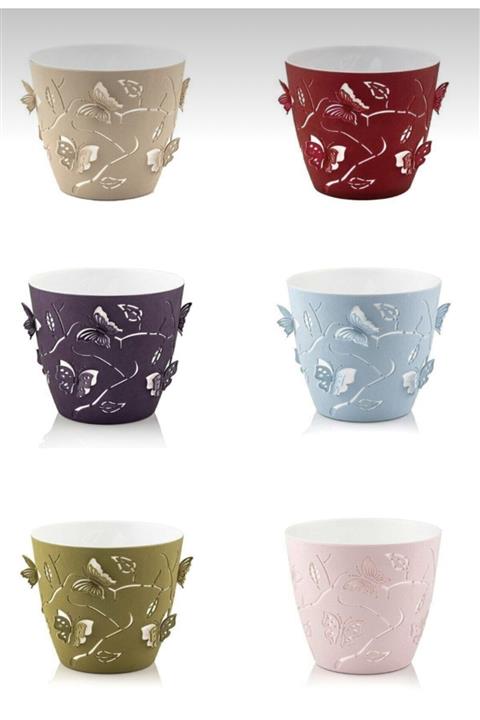 Farilya Concept Kelebek 3d Konsept Saksı 0,7 Lt 6 Adet, 3 Boyutlu Uçuşan Kelebek Saksı