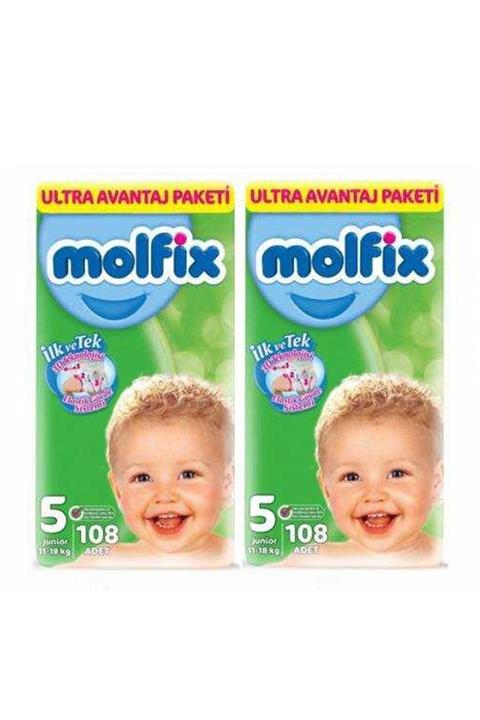 Molfix Bebek Bezi Ultra Avantaj Paketi Junior 5 Beden 216 Adet