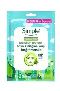 Simple Kind To Skin Hassas Ciltlere Uygun Hava Kirliliğine Karşı Vitamin İçeren Kağıt Maske 21ML