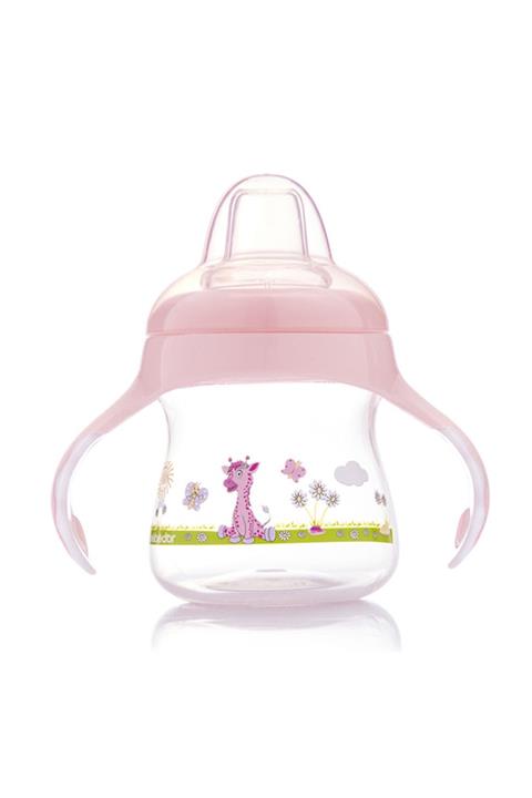 Bebedor Damla Akıtmaz Bardak Silikon Su Oluklu Pembe Ib22668