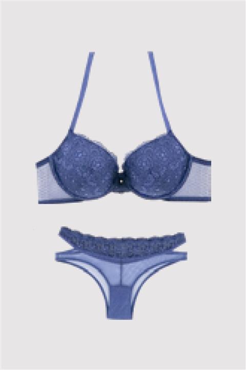 Pierre Cardin Kadın Dark Blue 4681 Balenli Destekli Sırt Detaylı Sütyen Takım
