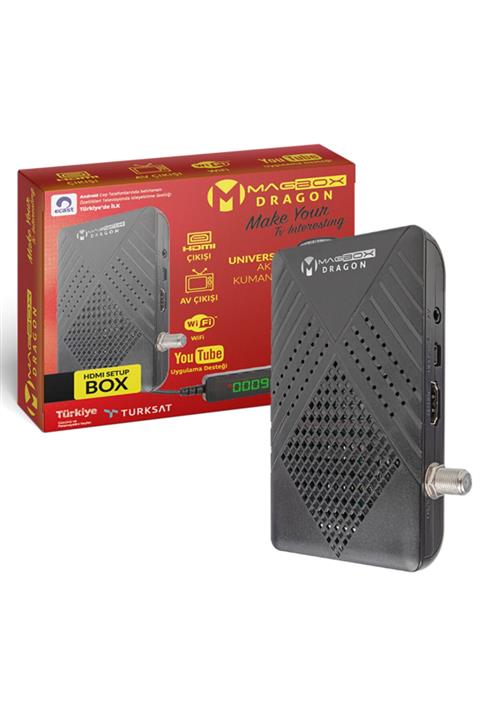 MAGBOX Dragon Full Hd Youtube Usb Mini Hd Uydu Alıcısı Tkgs'li (dısplay Gözlü/kumanda-8525)