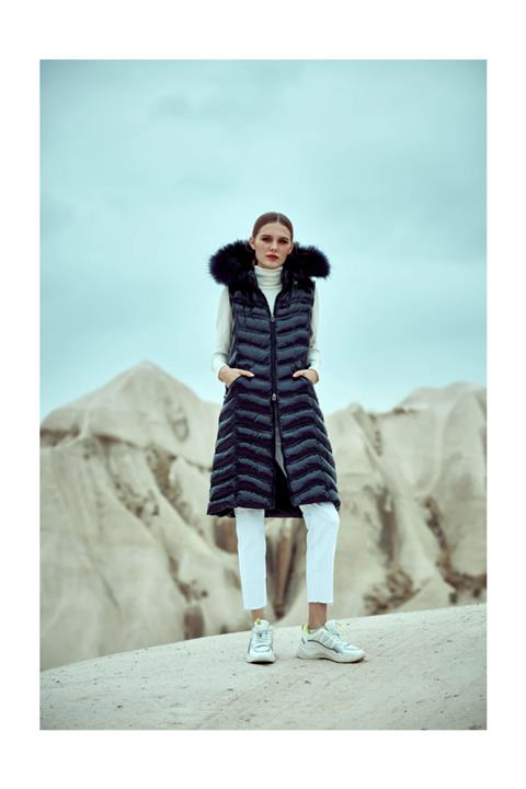 Womania Wavy Vest Parlak Yelek