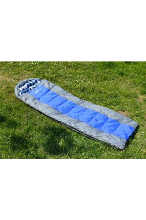 KAYZER OUTDOOR Rüzgar Geçirmez Tek Kişilik Uyku Tulumu -15ºc Tek Ebat Gri - Mavi