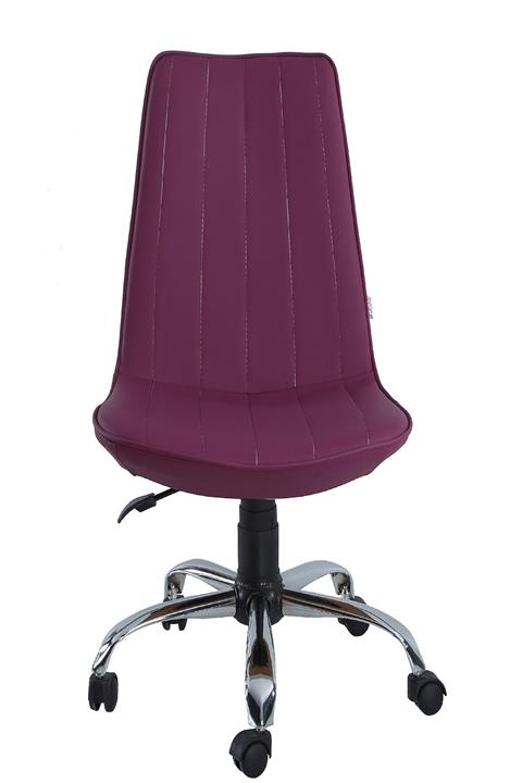 SANDİNO Gala - Mor,deri, Metal Ayaklı Ofis Çalışma Sandalyesi