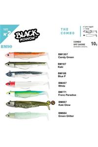 FIIISH Black Minnow Bm90/2 2x+1 Combo Off Shore Silikon Yem Bm497 White