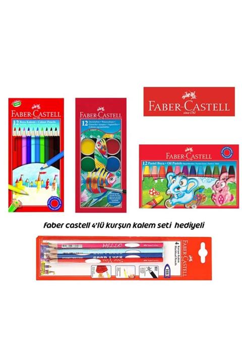 Faber Castell 3'lü Boyama Seti ( Kalem Seti Hediyeli )