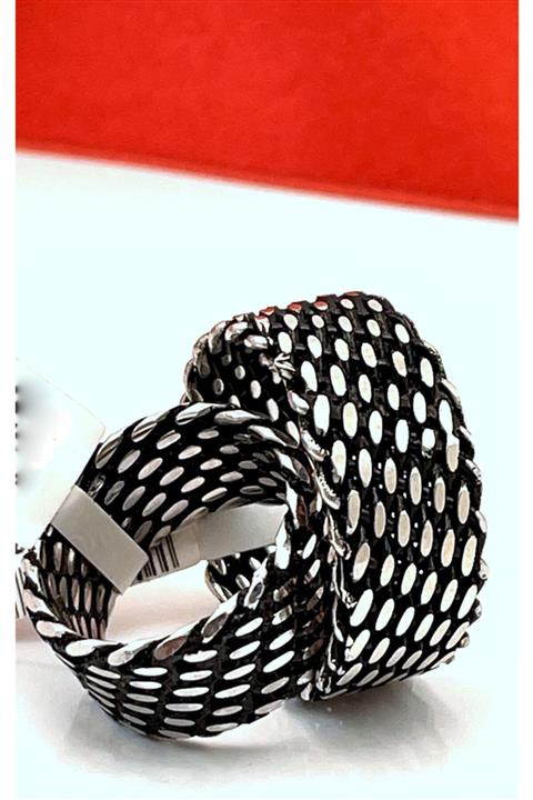 DERİN GÜMÜŞ SAAT 925 Ayar Gümüş Hasır Örgü Modern Alyans