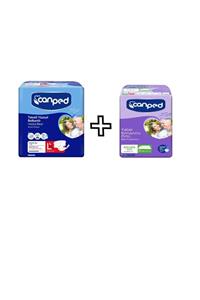 Canped Belbantlı Gece Büyük Eko (LARGE/NİGHT) Hasta Bezi 14'lü ( ) Yatak Koruyucu Örtü 10'lu 60*90