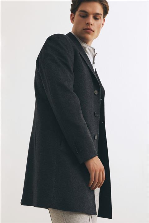 W Collection Antrasit Kaşmirli Palto