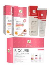 Bioder Tüy Azaltıcı Set Serum 3x10 ml Vücut İçin+ Vücut Krem 130ml+Ağda Bandı 24 Adet