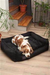 LUVLY PETS Xlarge Köpek Yatağı Yıkanabilir - Tüplü Smart Plus Köpek Yatağı - Siyah - 100x80 Cm
