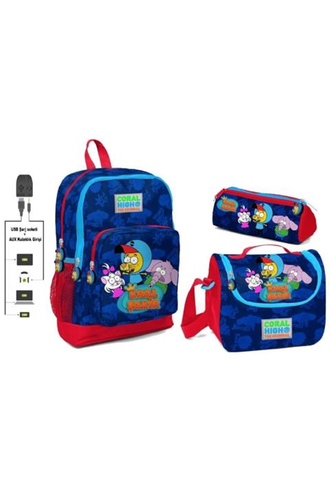 Yaygan Çanta Kral Şakir Lacivert Okul Çanta Seti