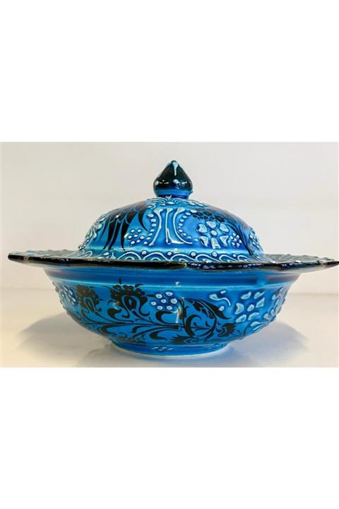 Anıl Hediyelik Eşya Kütahya Çini Seramik Kapaklı Şekerlik