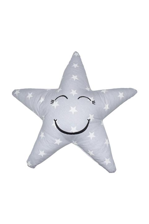 Candy Babynest Gri Baskılı Dekor Yıldız Dekor Yastık