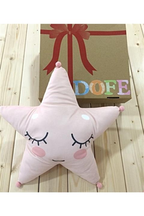 Dofekids Yıldız Pembe Dekoratif Yastık