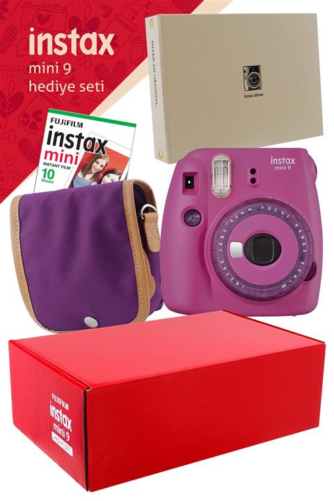 Fujifilm instax mini 9 Mor Fotoğraf Makinesi ve Hediye Seti 6