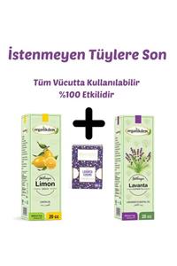 organikdem Tüy Geciktirici Tüy Azaltıcı Serum Limon Yağı + Lavanta Yağı + Lavanta Sabunu