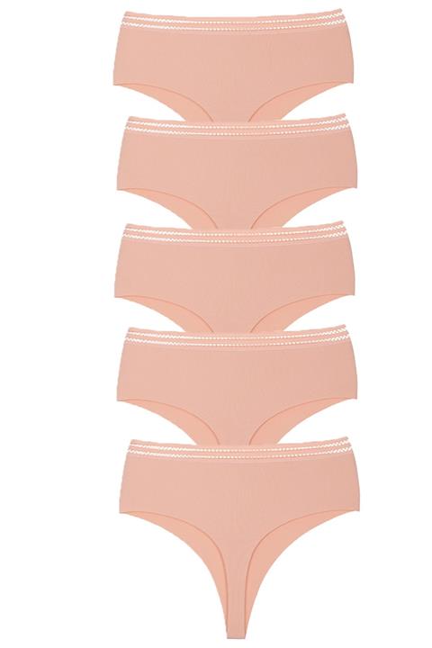 Vanilya Secret Kadın Yüksek Bel Lazer Kesim Tanga Külot 5 Li Paket