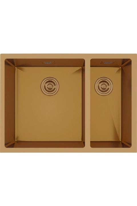 Crauf Stella 6063 Bakır Rosegold Mutfak Tezgah Altı Eviye 450x630x228 Mm