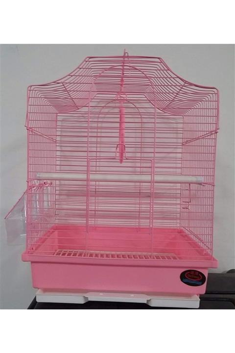 Dayang Iki Kapılı Kubbeli Muhabbet Kafes 30 X 22 X 38 Pembe