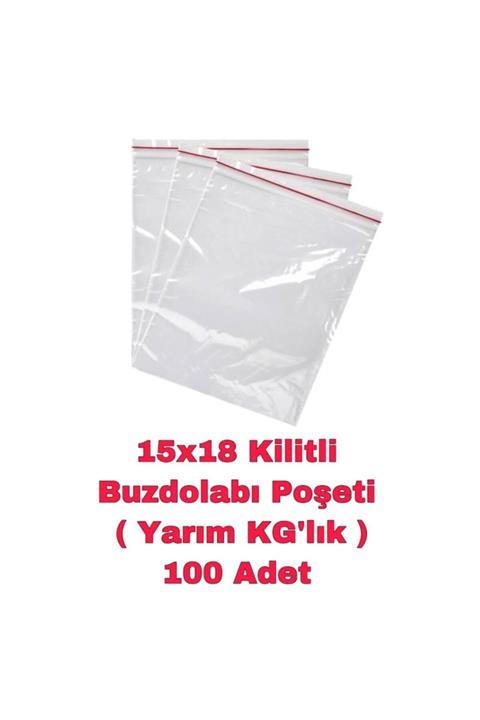ÖZKAN AMBALAJ 15x18 500gr'lık Buzdolabı Poşeti 100adet