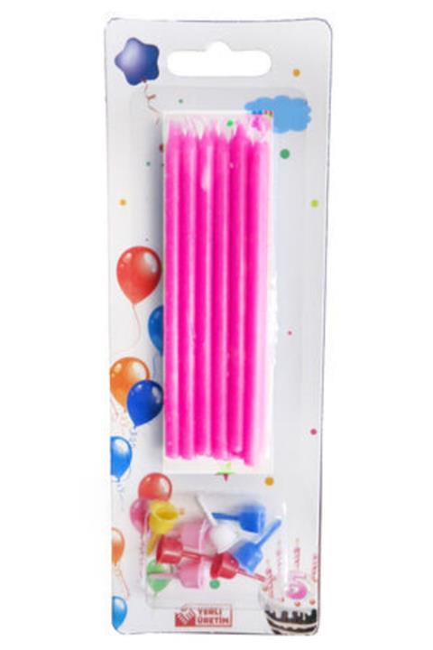 whiteavm Pastel 10 cm Pembe Mum Pk:12 Kl:450