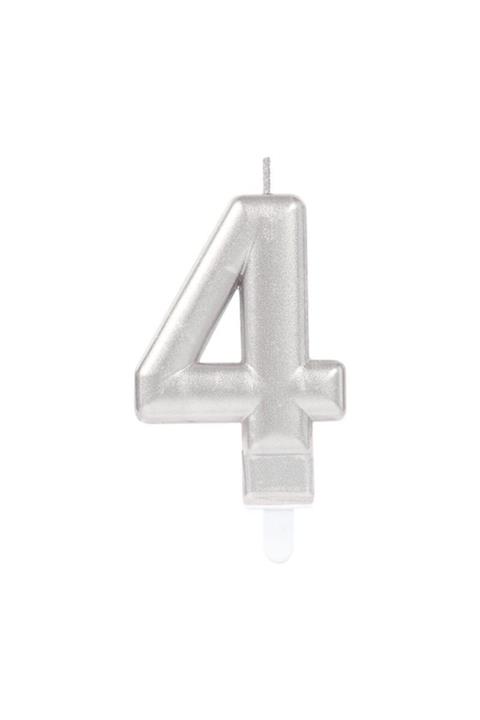 LAUREL DREAM 4 Rakam Gümüş Renk Mum