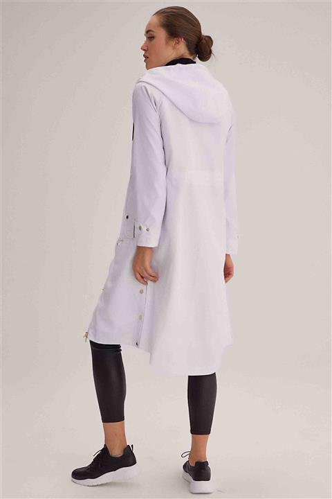 Womania Kadın Beyaz Star Yağmurluk