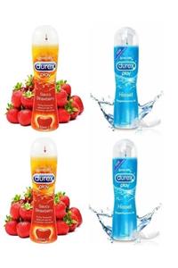 Durex Çilek Aromalı Kayganlaştırıcı 50 Ml*2 Adet+ Play Su Bazlı 50 Ml*2 Adet