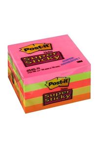 Postit Post-İt Super Sticky Not 5 Neon Renk X 90 Yaprak 76X76Mm