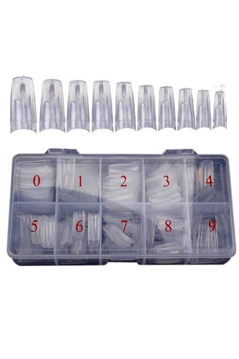 MOZIUR 500'lü Yarım Ay Şeffaf Takma Tırnak Tips