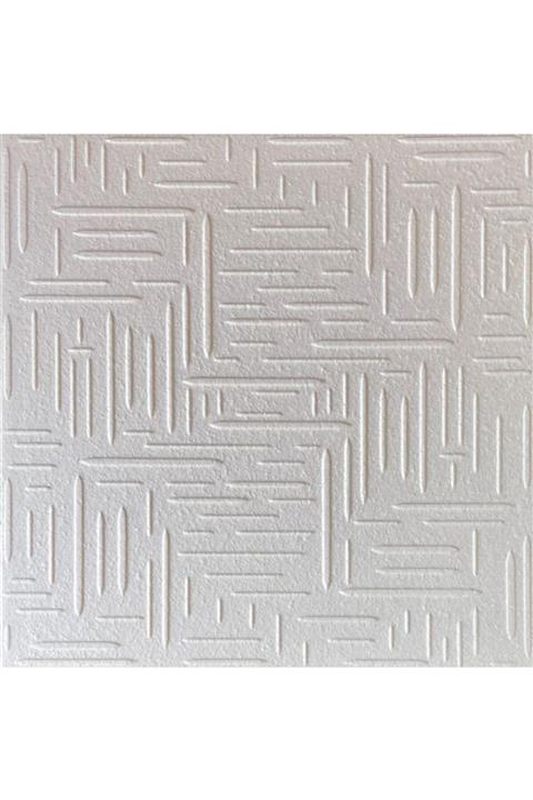 HASYILDIZ Çizgi Strafor Dekoratif Tavan Kaplama D15 -6m2- 24 Adet Kare Panel
