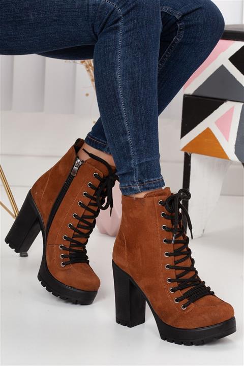 modaninfrekansı Rampos Kadın Platform Bot Taba Süet