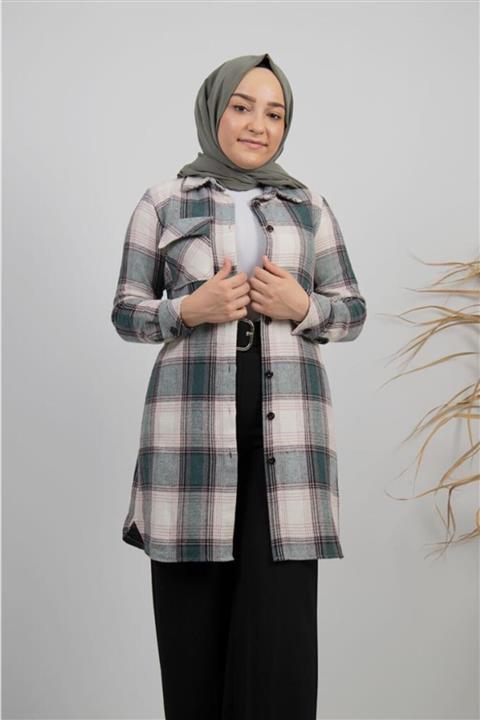 AbiyeSultan Kadın Gri Oduncu Gömleği