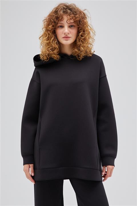 Hooopstore Scuba Hoodie Sweatshirt - Siyah