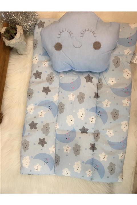 Bibaby Unisex Bebek Mavi Bulutlu Alt Açma Minderi