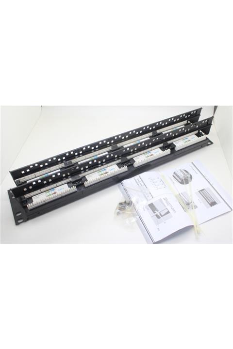 WOZLO 48 Port Cat 6 Patch Panel Dolu