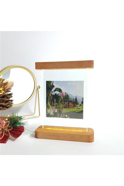 EFKAREART Led Işıklı Ahşap Çift Taraflı Cam Fotoğraflık_07