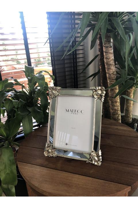MALKOÇ HOME Modern Köşe Aynalı Çerçeve 15x20 Gümüş