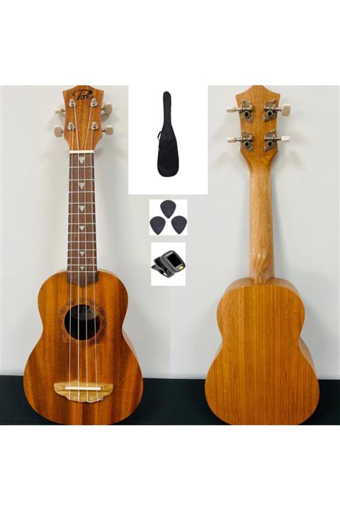 3M Atölye Puka Soprano Ukulele Maun Ağacı,kılıf,akort Aleti,pena