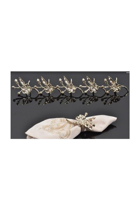 Elit Orkide Peçete Yüzüğü Gümüş Dh-133g