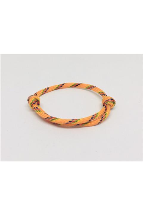 Asperas Grup Unisex Turuncu Karışık Kabala Paracord Bileklik