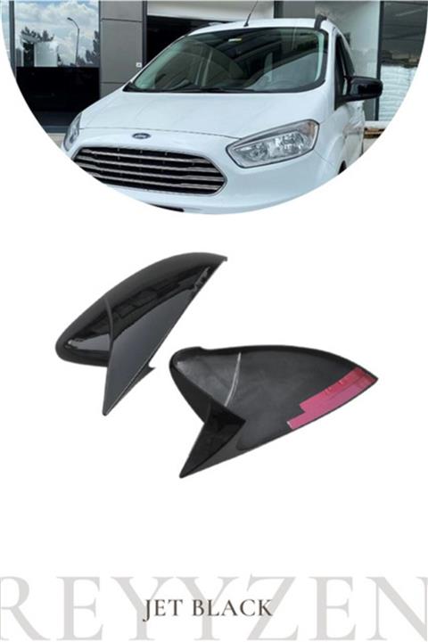 Reyyzen Ford Courier 2014-16 Sinyalsiz Yarasa Ayna Kapağı Jet Black
